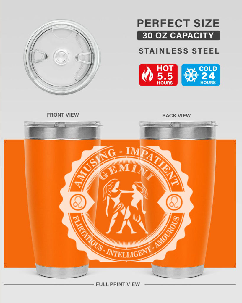 Gemini 12#- zodiac- Tumbler