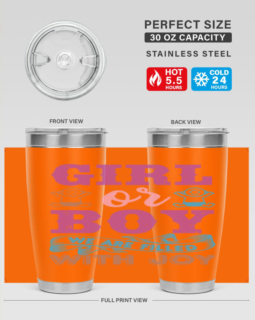 Girl or boy we are filled with joy Style 38#- baby shower- tumbler