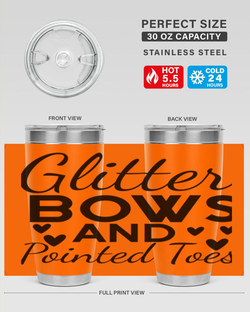 Glitter Bows and Pointed Toes 43#- ballet- Tumbler
