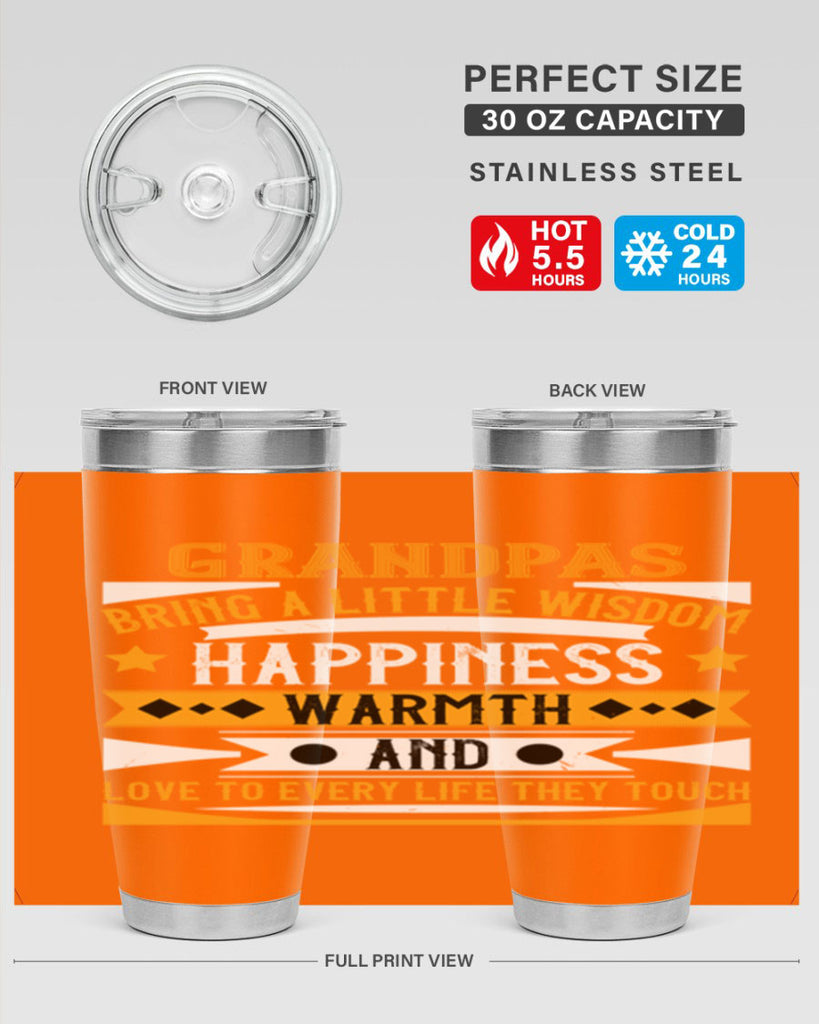 Grandpas bring a little wisdom happiness 98#- grandpa - papa- Tumbler