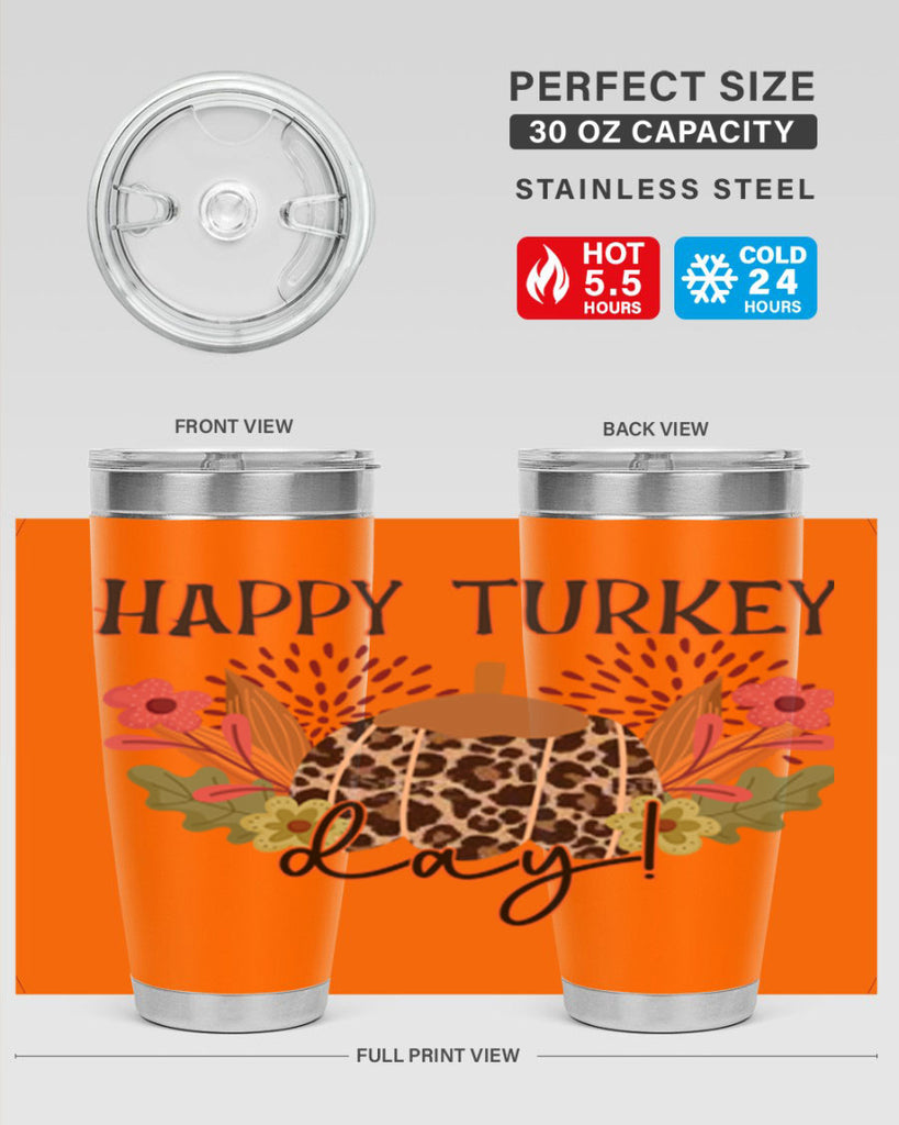 Happy turkey day 253#- fall- Tumbler