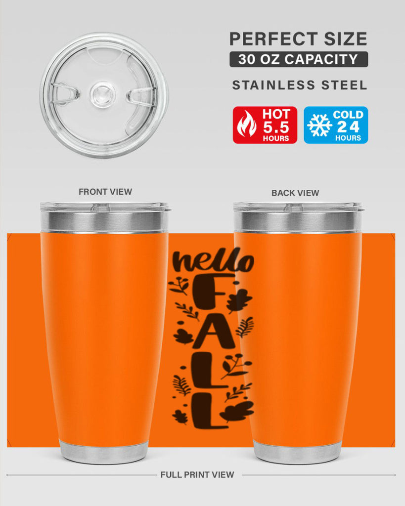 Hello Fall 495#- fall- Tumbler