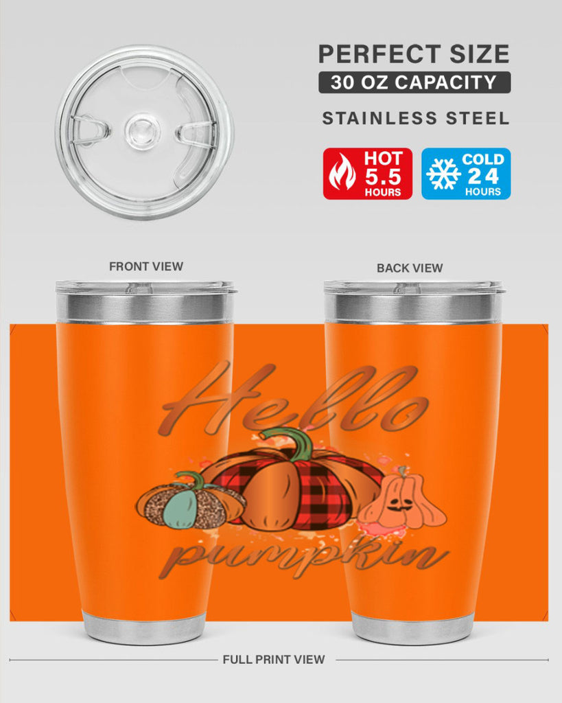 Hello Pumpkin 284#- fall- Tumbler