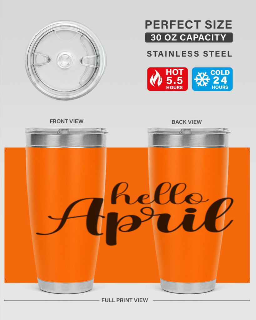 Hello april  219#- spring- Tumbler