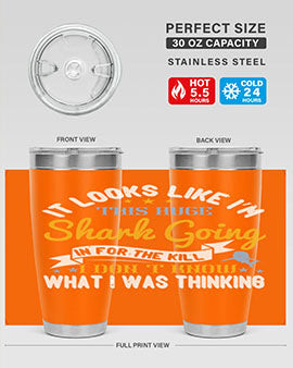 It looks like I’m this huge shark going in for the kill…I don’t know what I was thinking Style 60#- shark  fish- Tumbler
