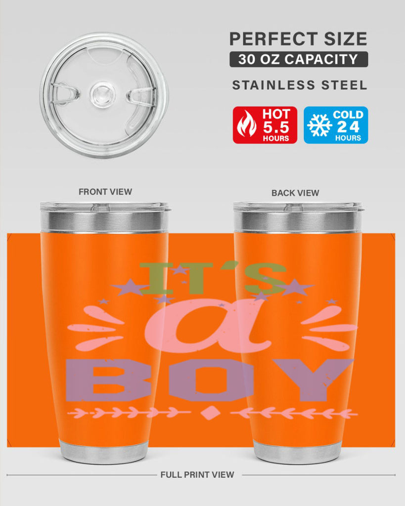 Its a boy Style 33#- baby shower- tumbler