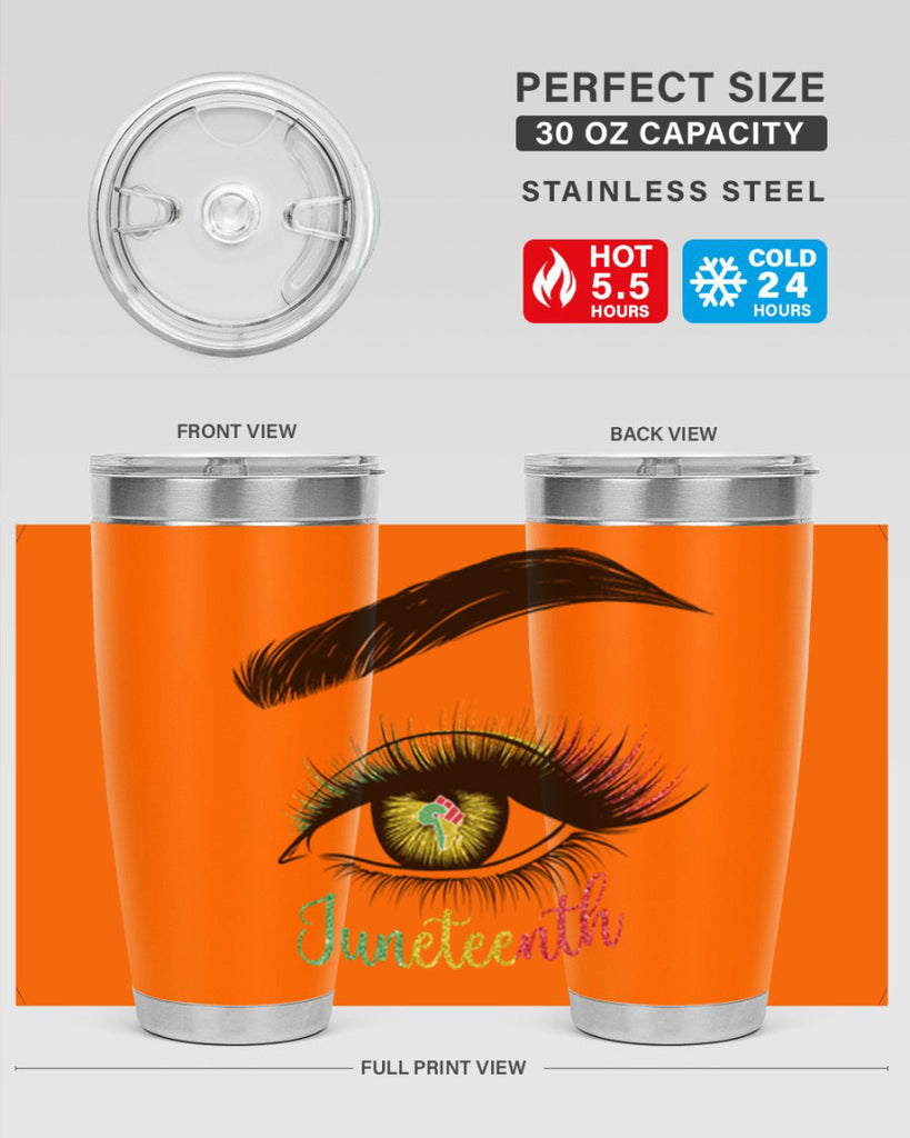 Juneteenth 1865 GirlS Eye 3#- Juneteenth- tumbler
