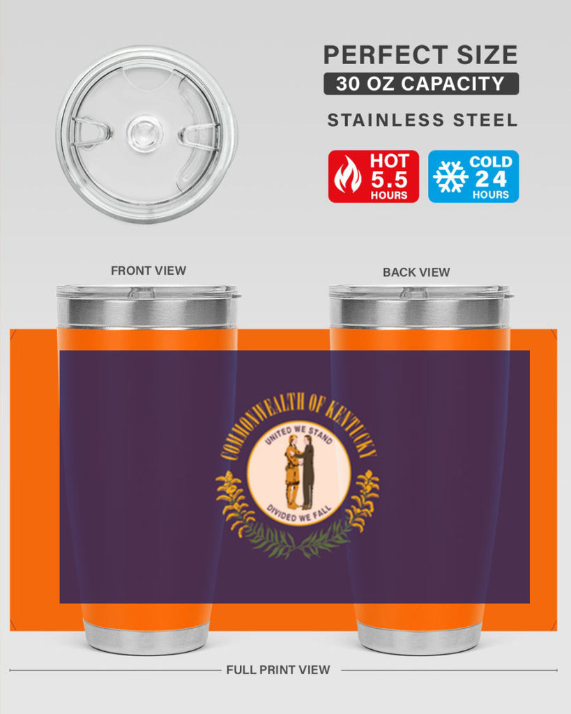 Kentucky 35#- Us Flags- Tumbler