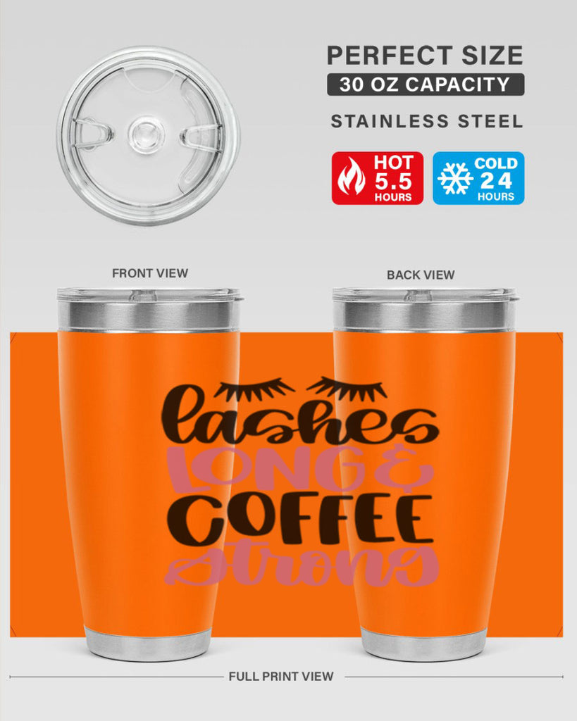 Lashes Long Coffee Strong Style 67#- make up- Tumbler