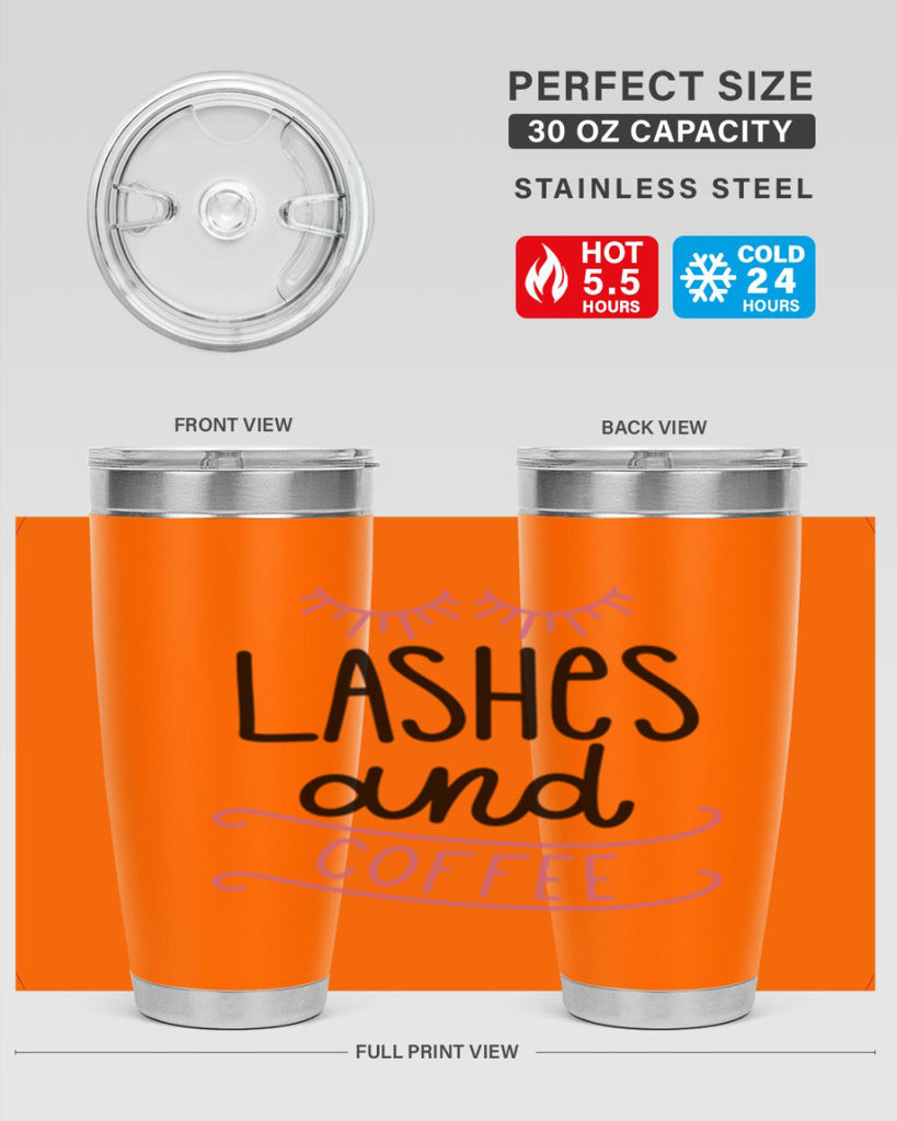 Lashes and Coffee Style 68#- make up- Tumbler
