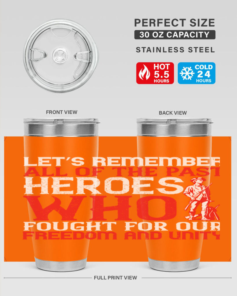 Let’s remember all of the past heroes who fought for our freedom and unity Style 127#- Fourt Of July- Tumbler