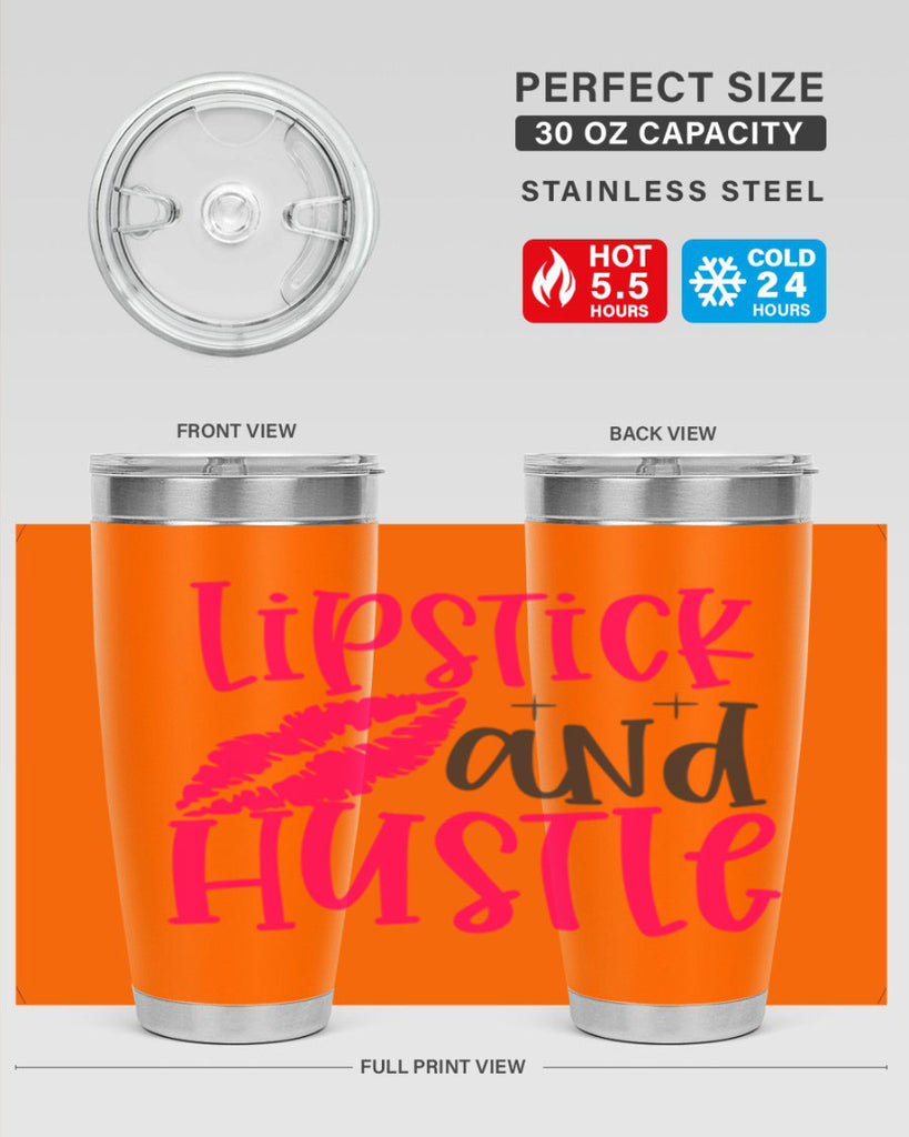Lipstick and Hustle design Style 230#- make up- Tumbler
