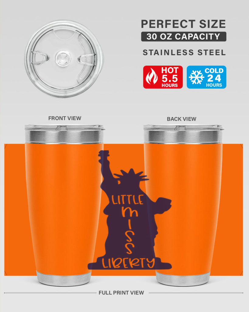 Little Miss Liberty Style 163#- Fourt Of July- Tumbler