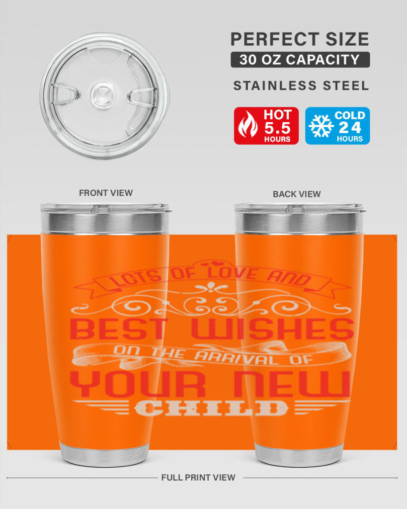 Lots of loe and best wishes Style 30#- baby shower- tumbler