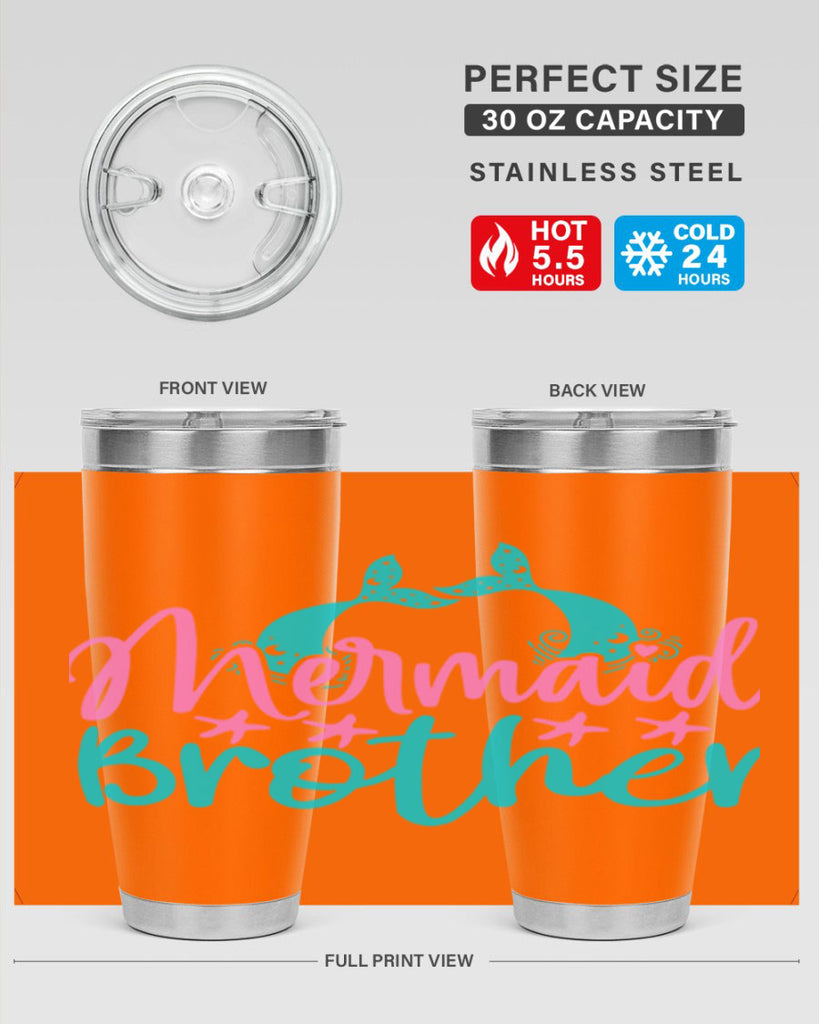 Mermaid Brother 354#- mermaid- Tumbler
