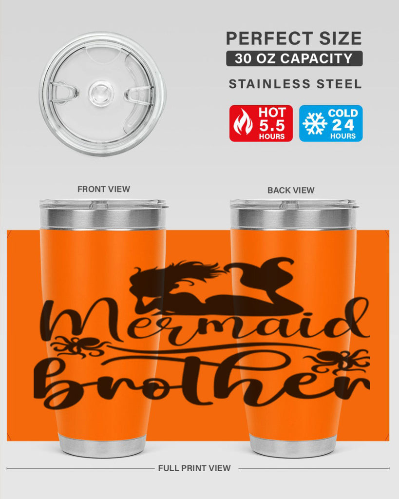 Mermaid Brother 355#- mermaid- Tumbler