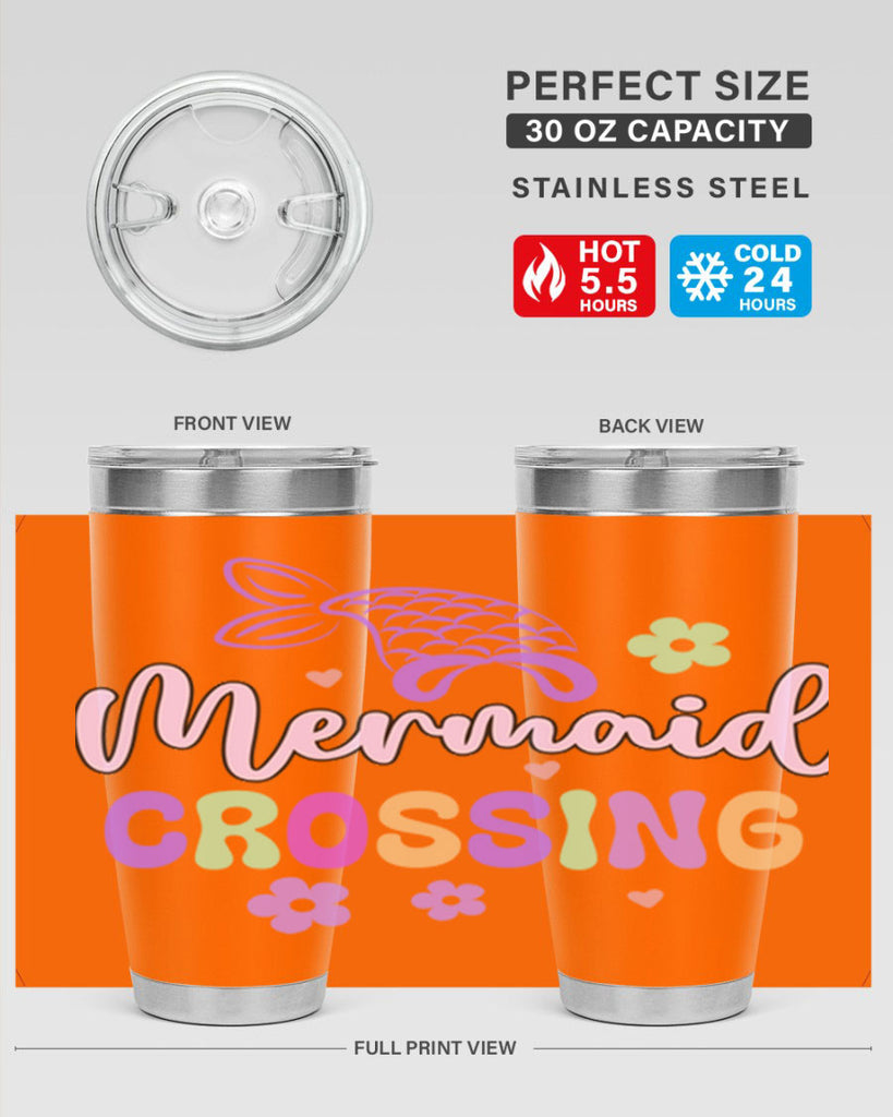 Mermaid Crossing 401#- mermaid- Tumbler