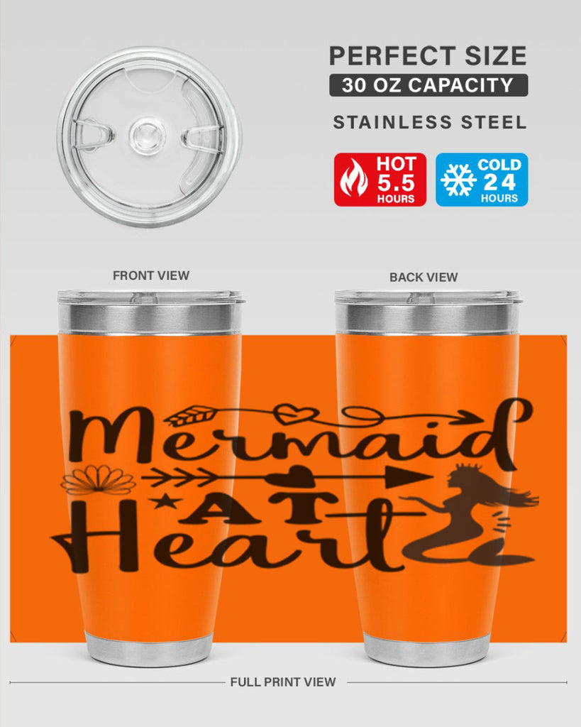 Mermaid at Heart design 397#- mermaid- Tumbler