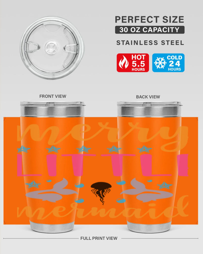 Merry Little Mermaid Design 503#- mermaid- Tumbler
