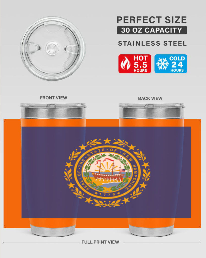 New Hampshire 23#- Us Flags- Tumbler