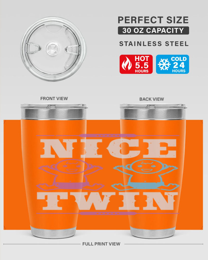 Nice Twin Style 26#- baby shower- tumbler