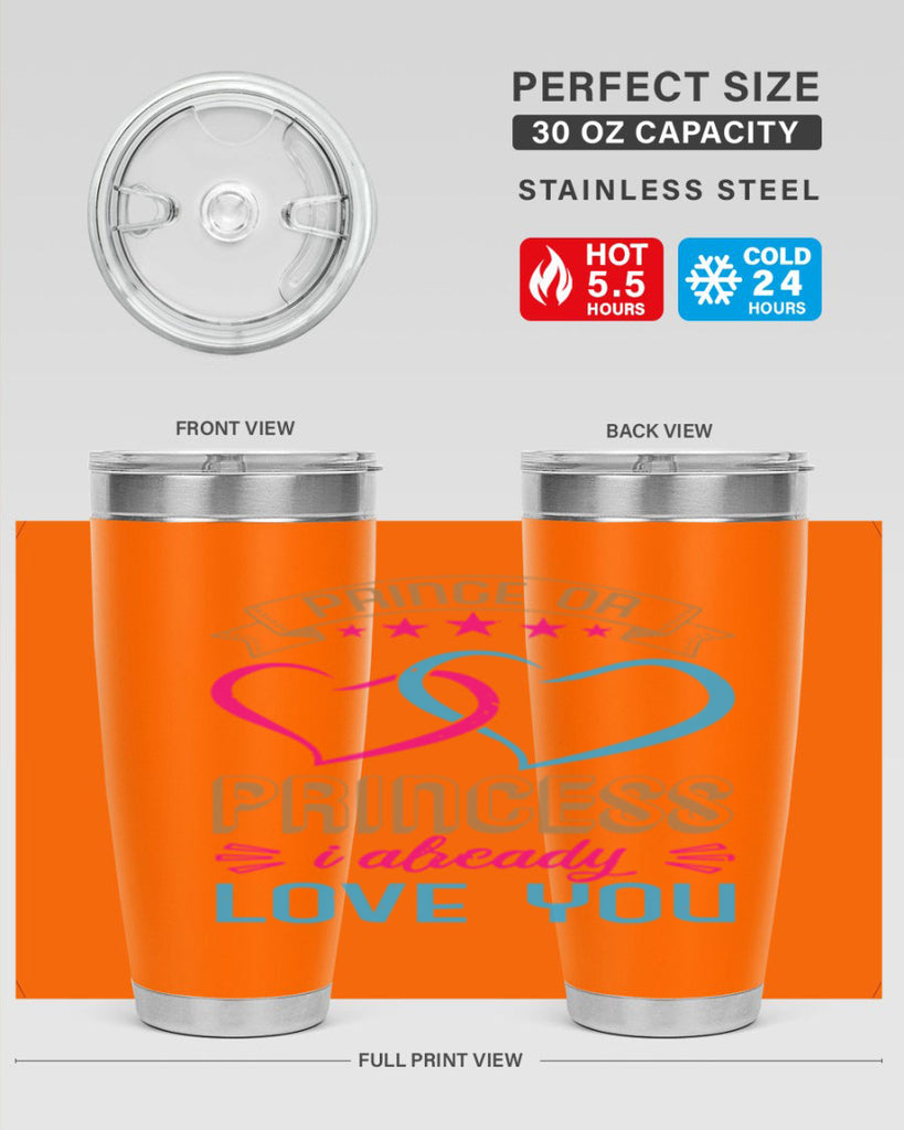 Prince or Princess I already love you Style 18#- baby shower- tumbler