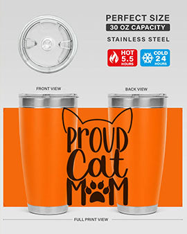 Pround Cat Mom Style 103#- cat- Tumbler
