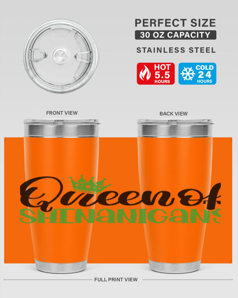 Queen Of Shenanigans Style 36#- St Patricks Day- Tumbler
