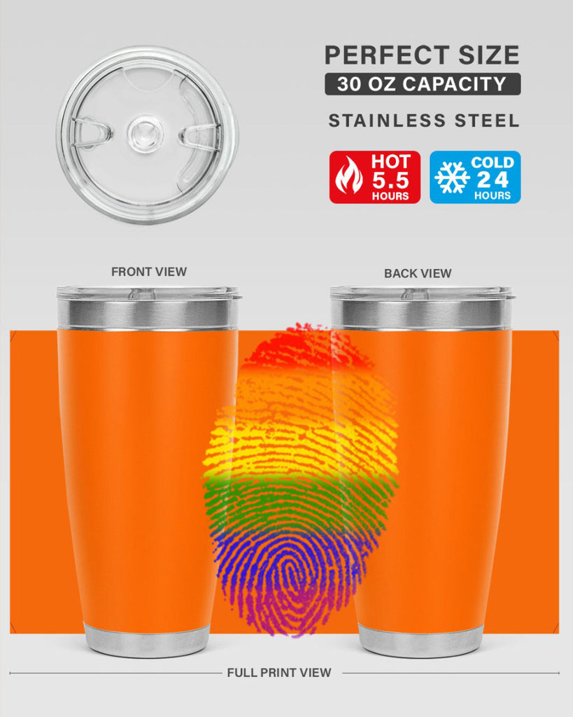Rainbow Finger print 10#- lgbt- Tumbler