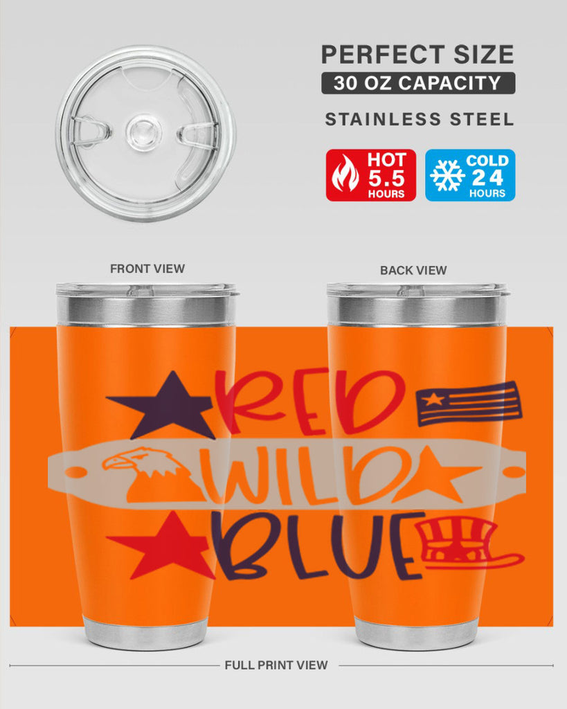 Red Wild Blue Style 171#- Fourt Of July- Tumbler
