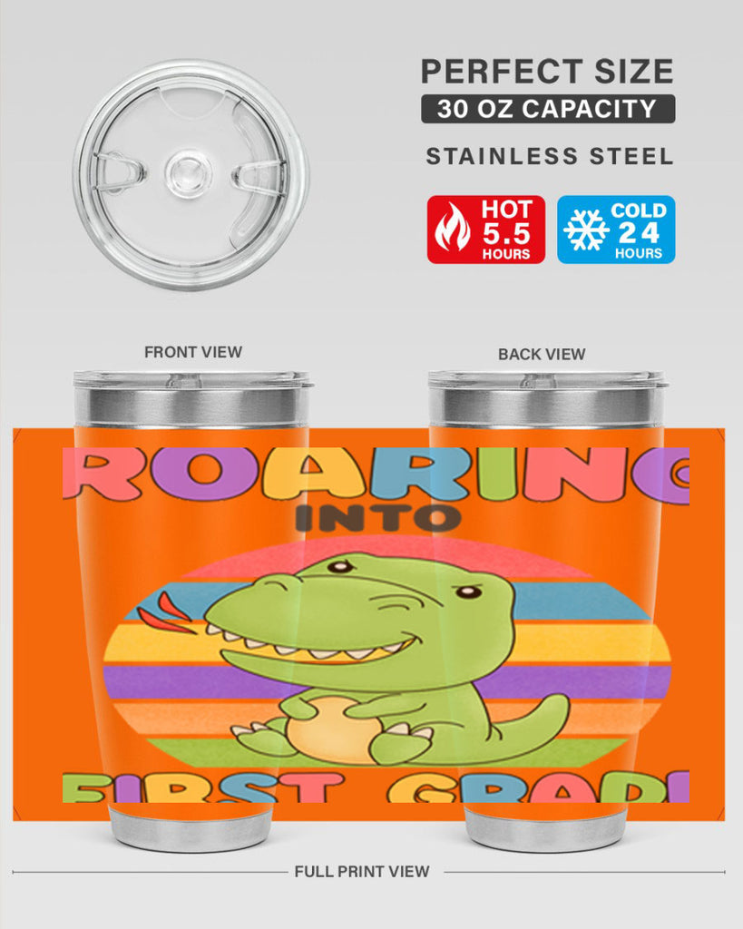 Roaring to 1st Grade Trex 2#- 1st grade- Tumbler