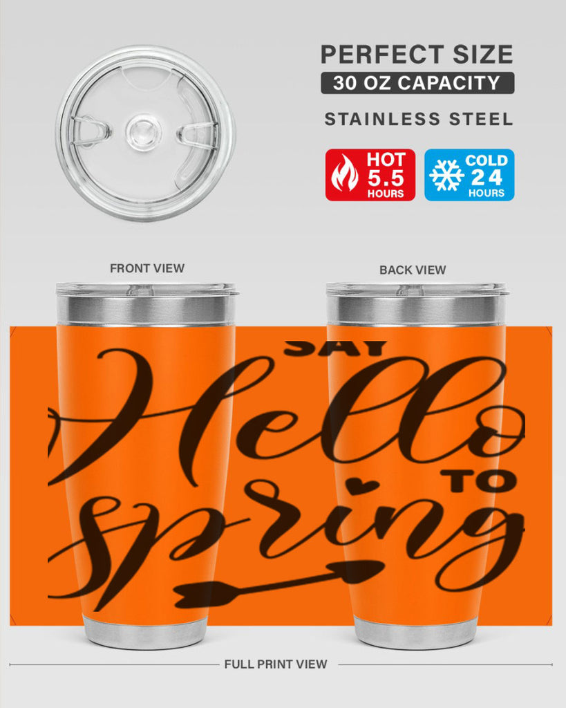 Say Hello to Spring402#- spring- Tumbler