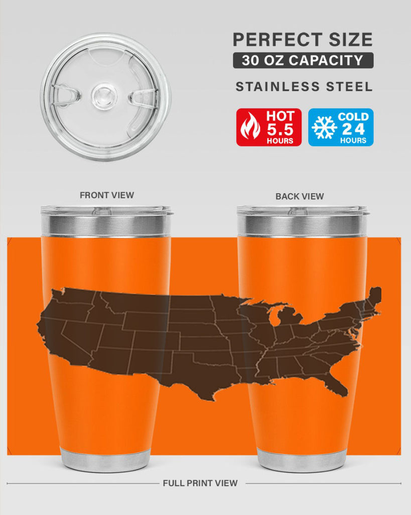 Separate Color Map Style 71#- Fourt Of July- Tumbler