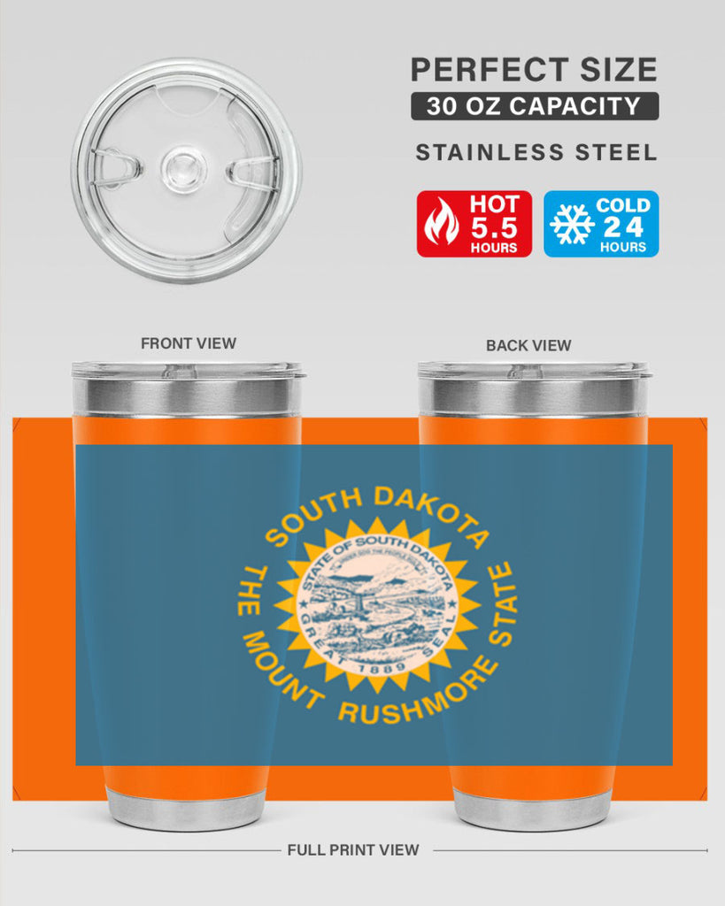 South Dakota 11#- Us Flags- Tumbler