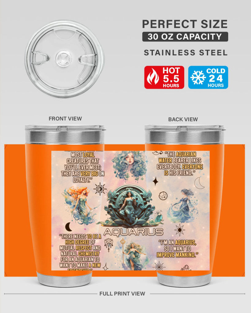 StraightAquarius 468#- zodiac- Tumbler