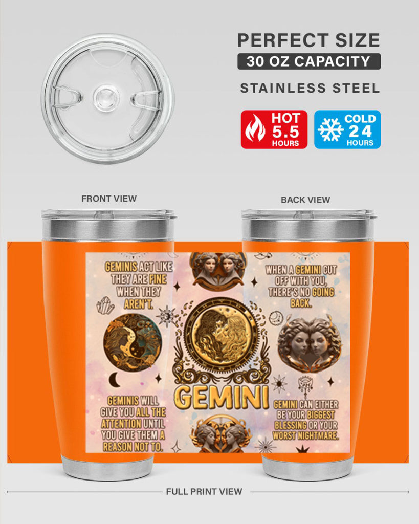 StraightGemini 472#- zodiac- Tumbler