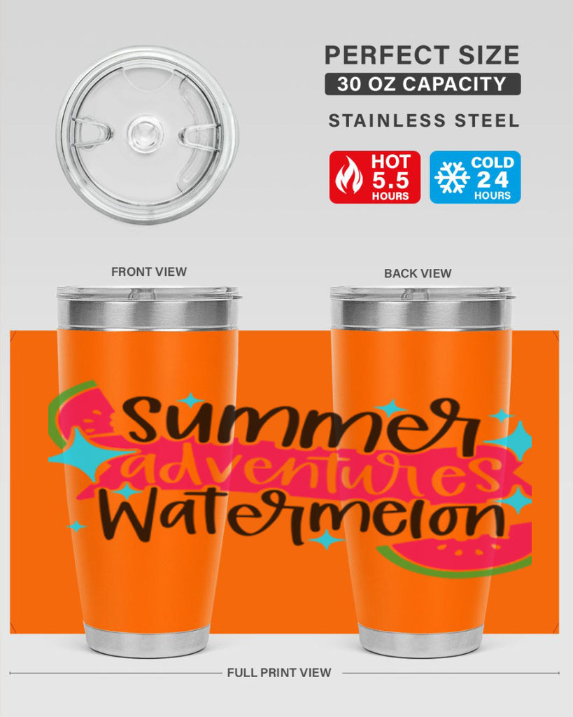 Summer Adventures Watermelon Style 23#- summer- Tumbler