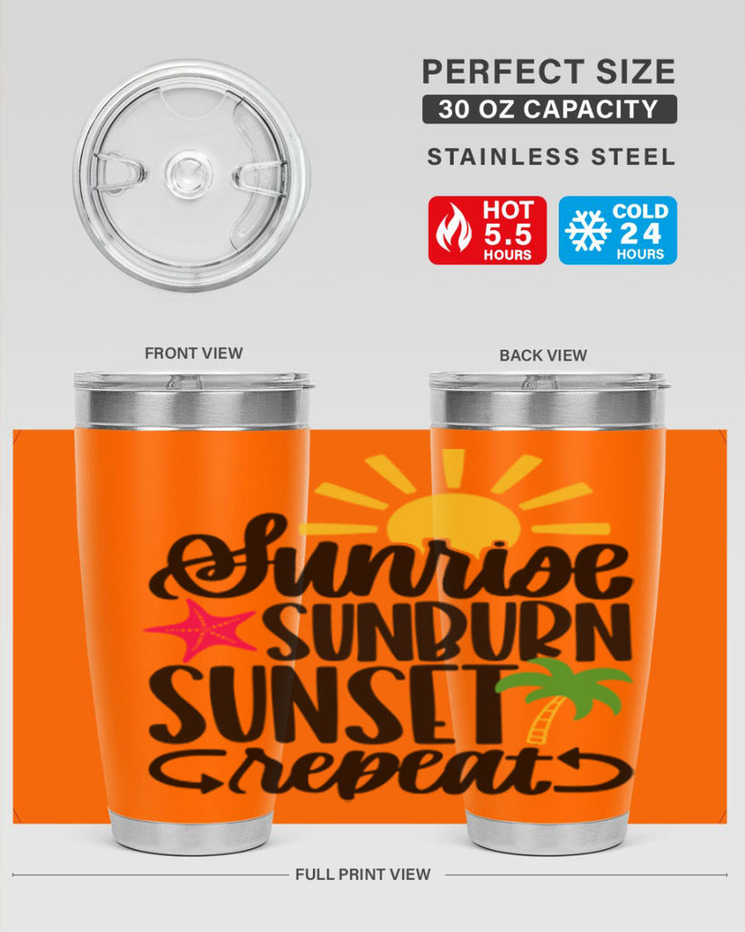 Sunrise Sunburn Sunset Repeat Style 16#- summer- Tumbler