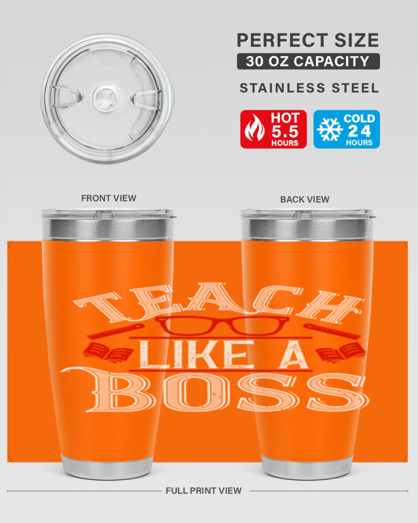Teach like a boss Style 17#- teacher- tumbler