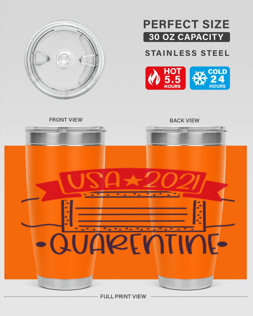 USA Quarentine Style 183#- Fourt Of July- Tumbler
