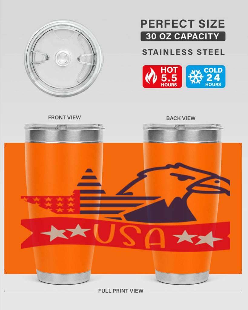 USA Style 182#- Fourt Of July- Tumbler