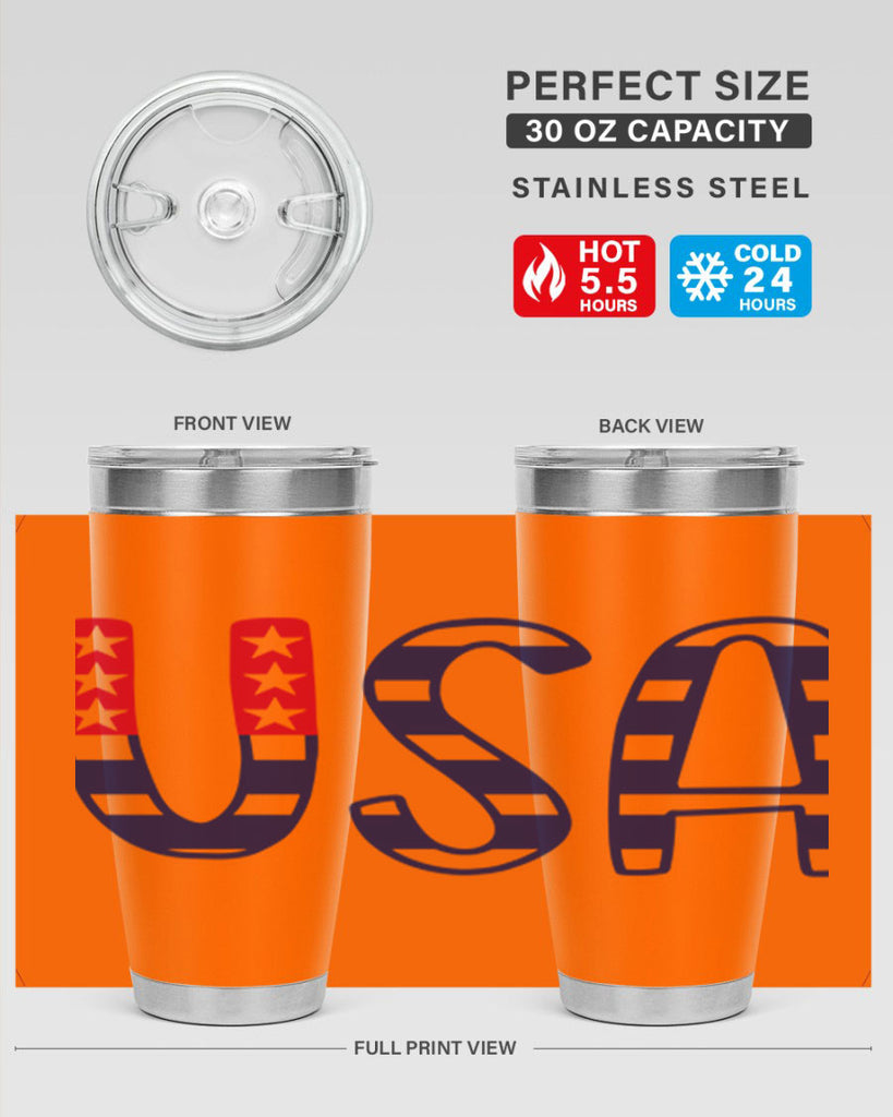 USA Style 184#- Fourt Of July- Tumbler