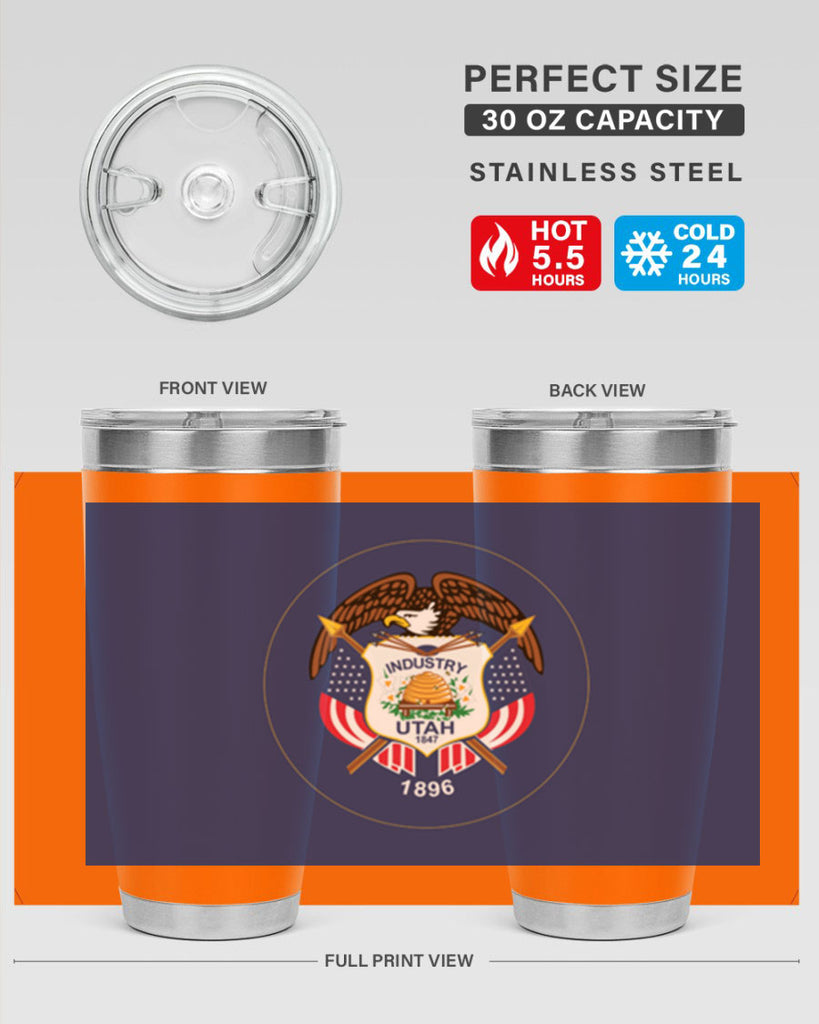 Utah 8#- Us Flags- Tumbler