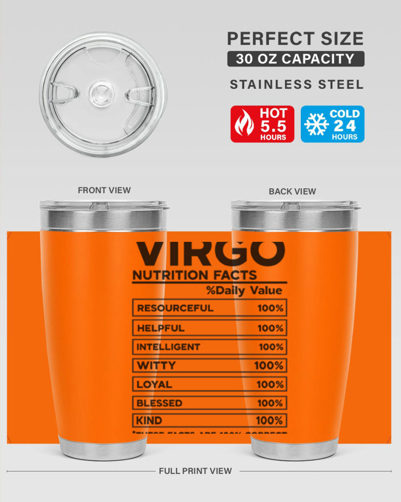 Virgo Nutrition Facts 530#- zodiac- Tumbler