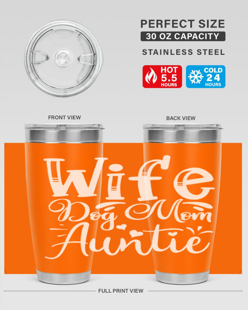 Wife Dog Mom Auntie Style 7#- aunt- Tumbler