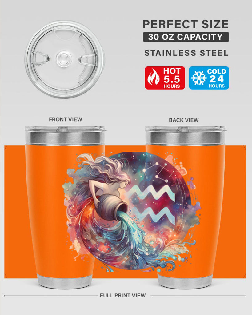 aquarius 90#- zodiac- Tumbler