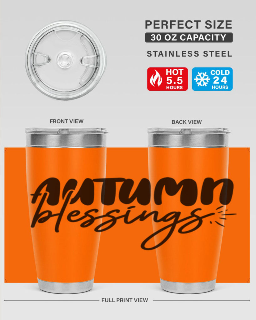 autumn blessings 65#- thanksgiving- Tumbler