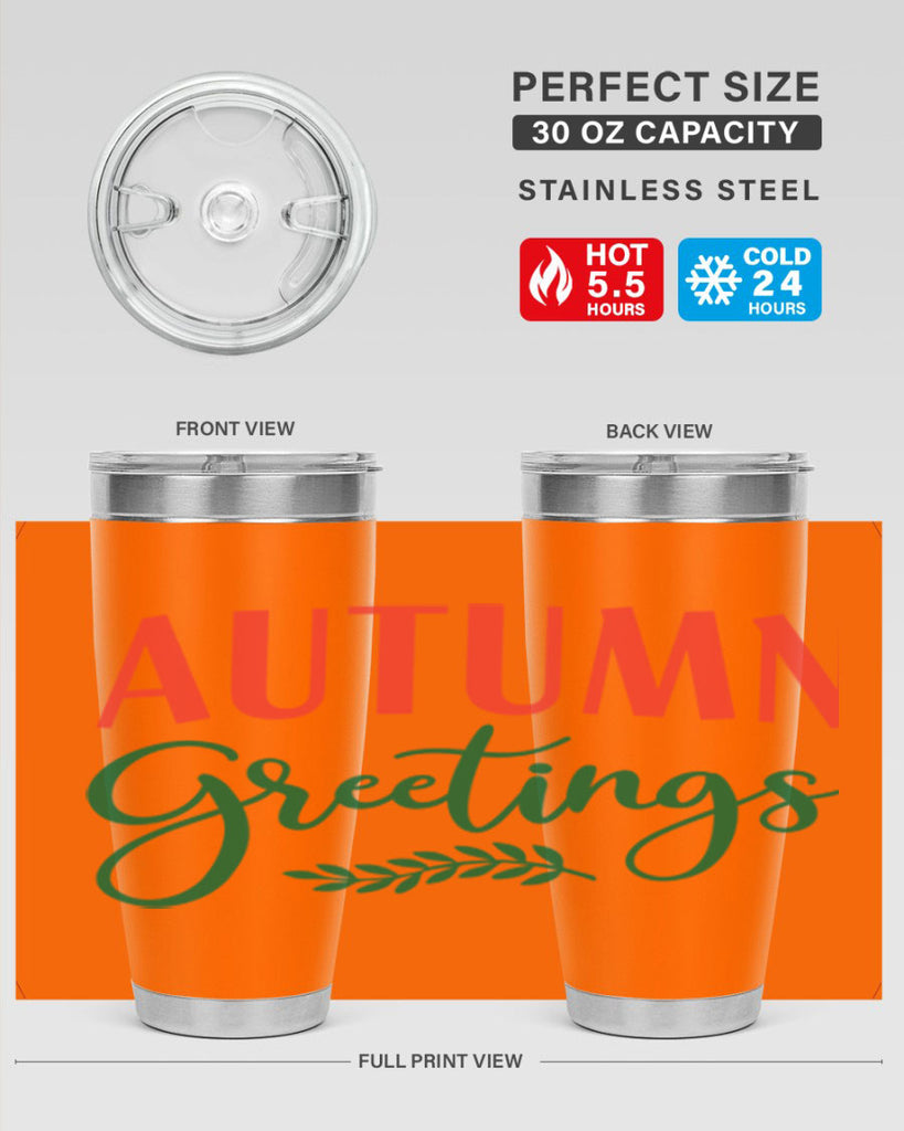 autumn greetings 14#- fall- Tumbler