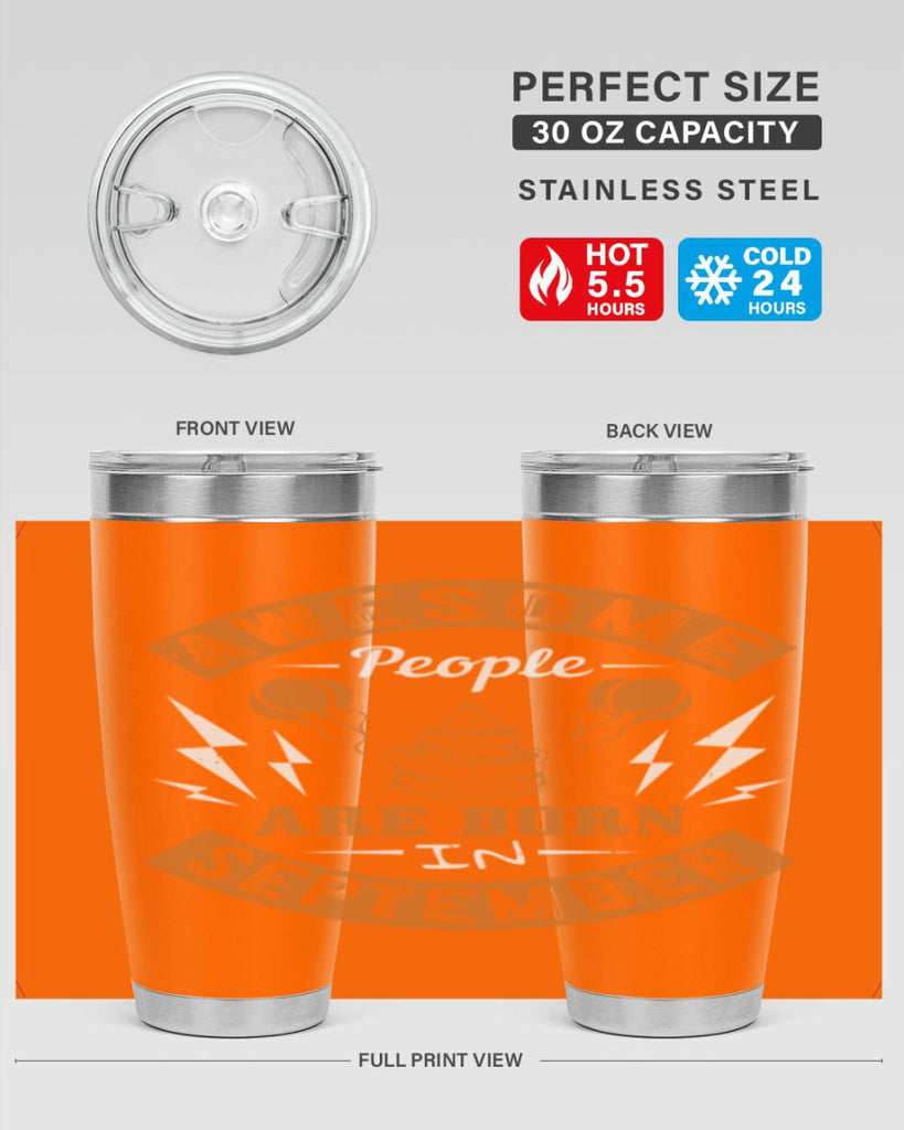awesome people are born in September Style 17#- birthday- tumbler