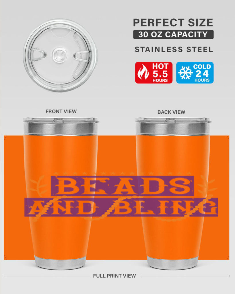 beads and bling 40#- mardi gras- Tumbler